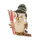 DREGENO SEIFFENER VOLKSKUNST EG 煙出し人形 19cm OWL フクロウ スキーヤー クリスマスザイフェン村 SMOKER お香別 クリスマス雑貨 木製ラッキー 贈り物 装飾 【KSINTERONLINE】14616709