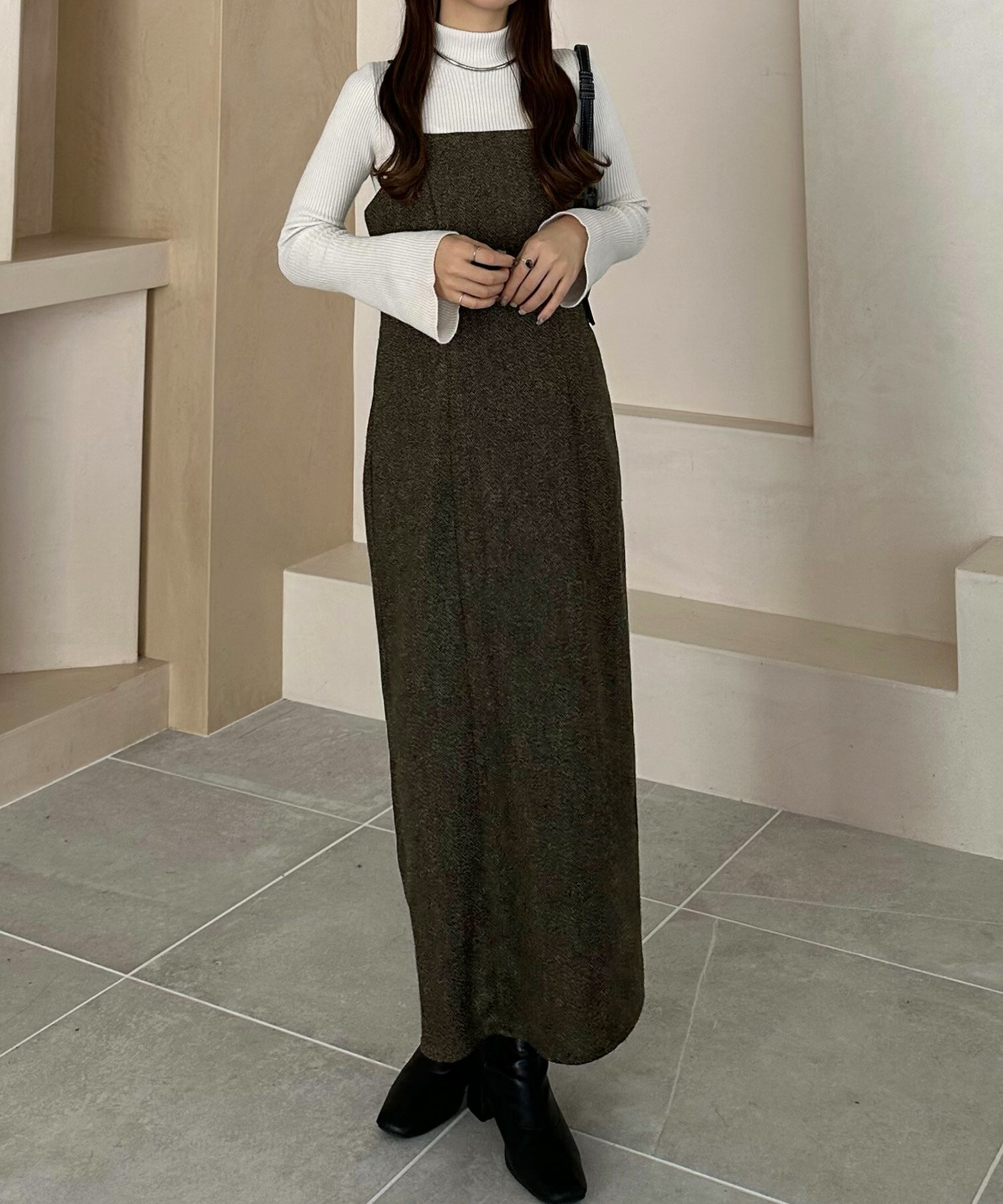 callautia　ツイードIラインキャミワンピース