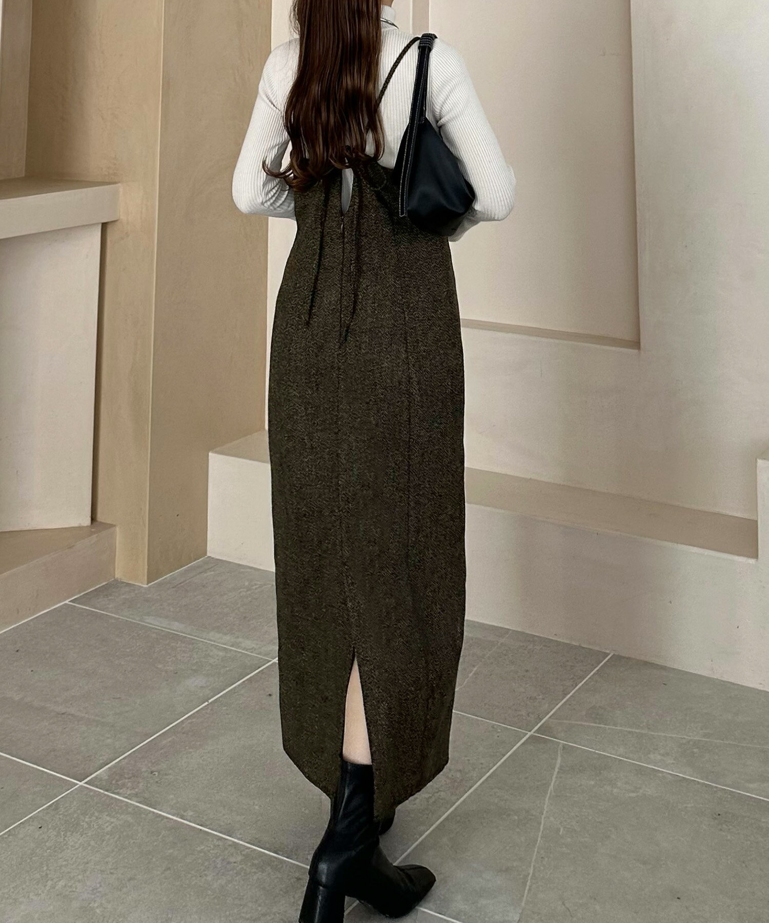 callautia　ツイードIラインキャミワンピース