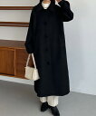 callautia ステンカラーシャギーコート