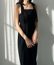 Louere ショルダーリボンマーメイドキャミワンピース