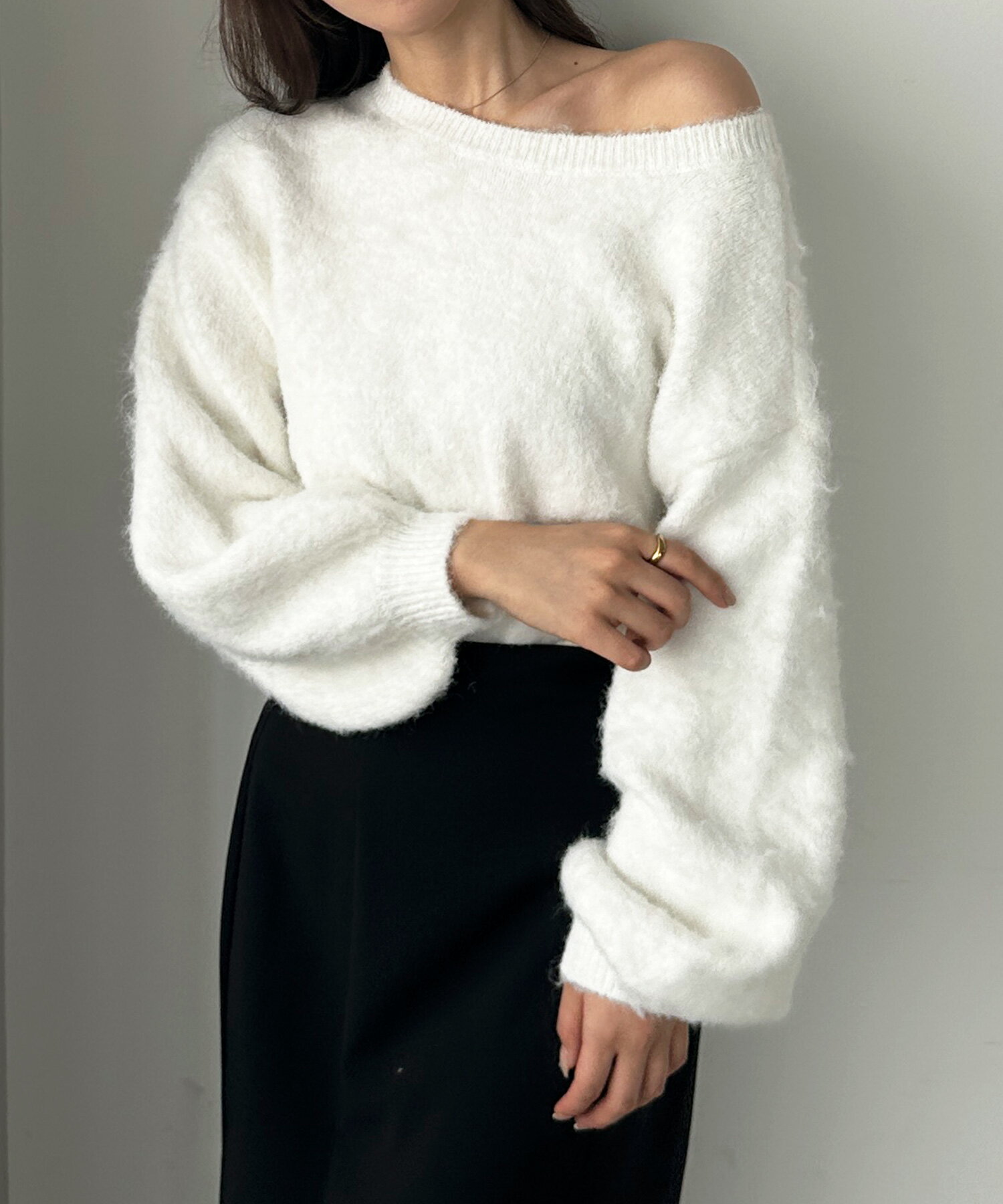 Louere ショートシャギーニット