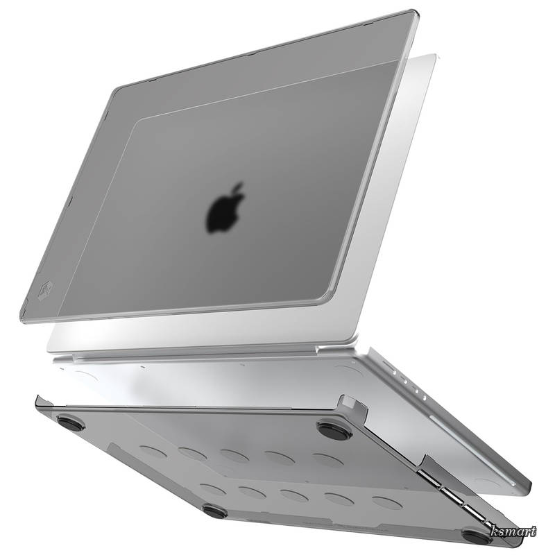 MacBook Case Studio - 保護ケース冷却デザイン MacBook Air 15" M2/2023 M3/2024 ハードケース、スモーク