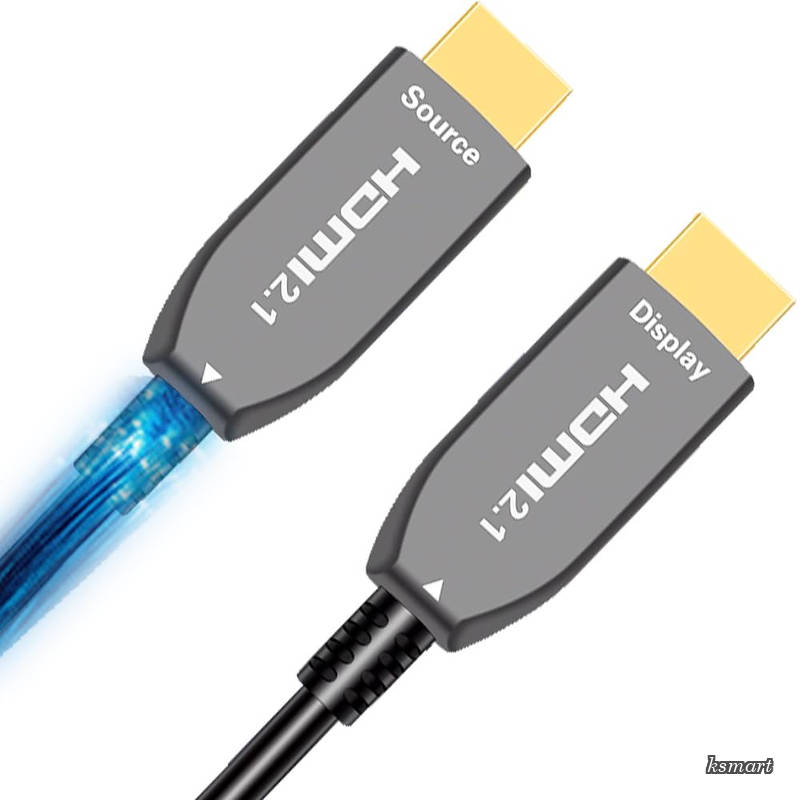 送料無料 - 1m 8K HDMI 2.1 マルチモード光ファイバーケーブル OM3、HDMI ウルトラケーブル 48 Gbit/s 8K@60Hz 4K@120Hz HDR ダイナミック HDCP 2.2 および 2.3 eARC 対応、HDTV モニター対応