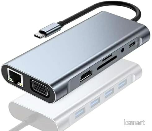 【送料無料】USBハブ 11-in-1 Type-C 拡張ドック 多機能 ノートPC対応 SD/TFカードリーダー PD100W急速充電 HDMI 4K出力 VGA イーサネット 5Gbps高速転送 USB3.0 在宅勤務 リモートワーク 便利グッズ ksmart00-10078328 ksmart パッケージ画像