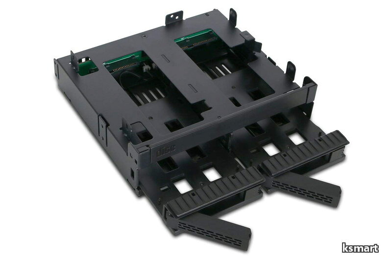 ExpressCage 5.25"ベイ 複数デバイス搭載 2 x 2.5" SAS/SATA SSD or HDD + Slim(Ultra Slim) ODD | MB732SPO-B