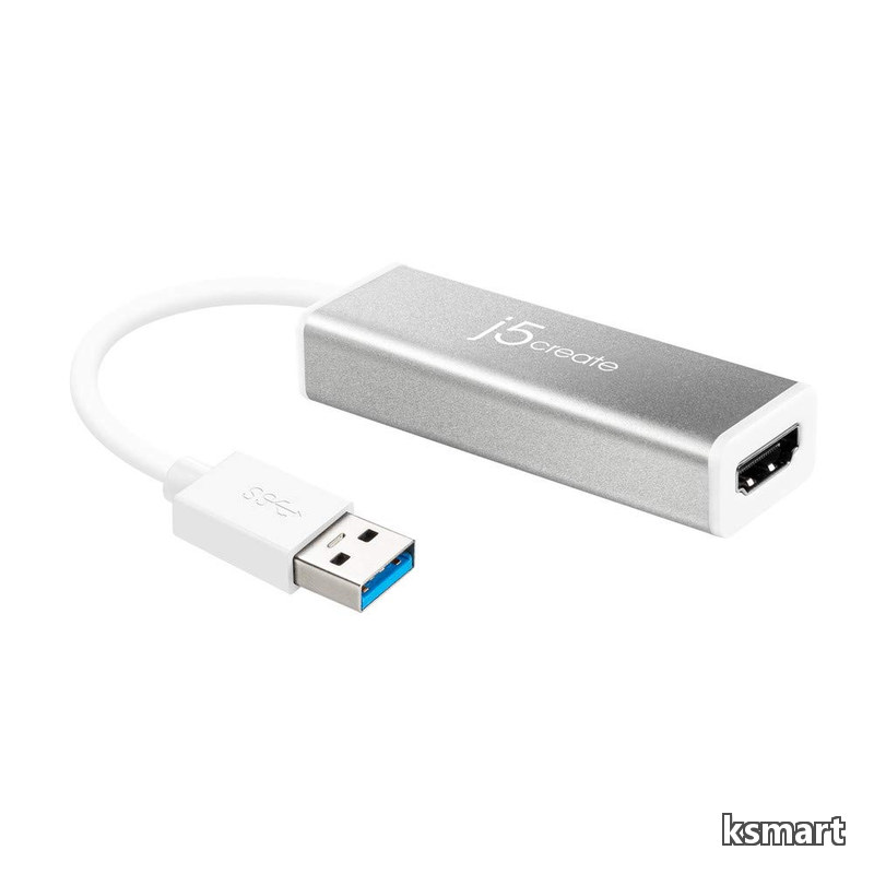 USB-A 3.0 to HDMI ディスプレイアダプター スリムタイプ 高耐久アルミ筐体 1080p QWXGA(2048×1152) 60Hz対応 Windows/Mac OS両対応 ドライバ付属 複製拡張モ
