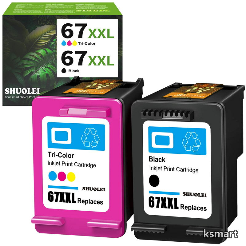 【送料無料】67 XL 67XL 再生インクカートリッジ (4色セット) 大容量 残量表示 対応機種 HP 6020 6052 6055 6058 6075 6420 6452 6455 6458 1255 2732 2752 2755 4140 4152