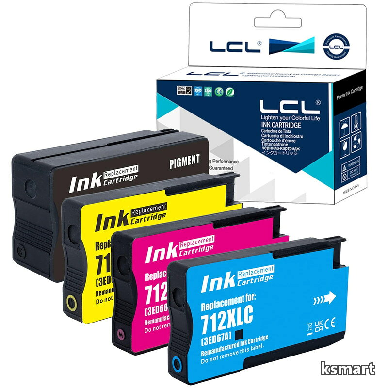 【送料無料】HP用 712 712XL 80ML+3 * 29ML 