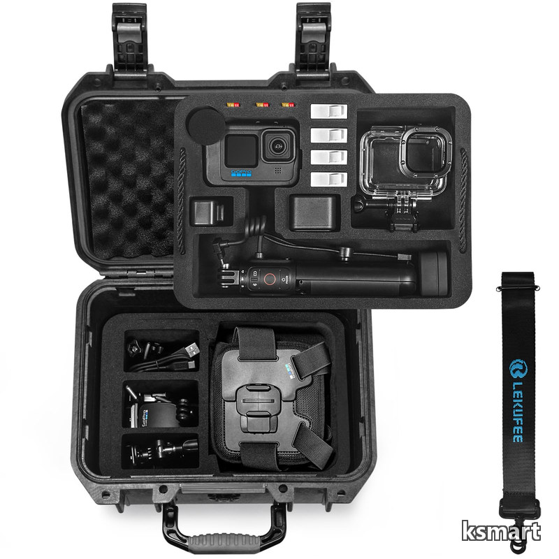 防水ハードケース -Gopro Hero 13/12/11/10/9/8 LIT Hero Hero 4K Gopro Volta/Media Mod/Creator Edition/防水アクションカメラおよびアクセサリーに対応