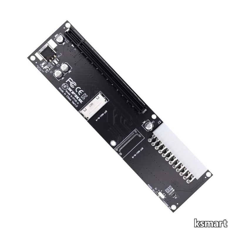 【送料無料】Oculink SFF-8612 8611 8X~16x PCIE PCI-Expressアダプター ATX 24ピン電源ポート付き メインボードグラフィックスカード用