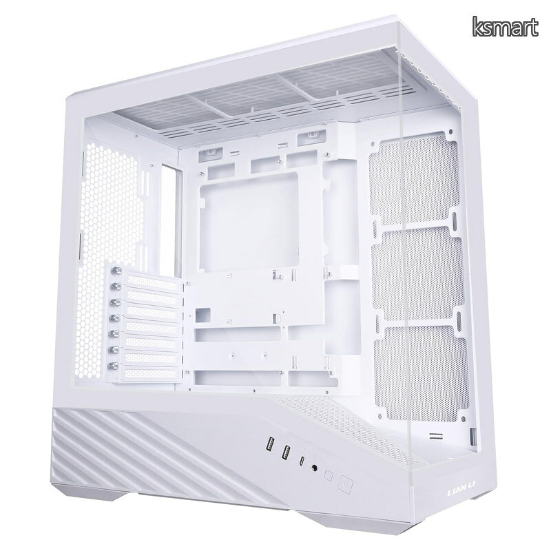 Lian Li VECTOR V100 White ピラーレス PCケース LEDストリップ 小物展示スペース 