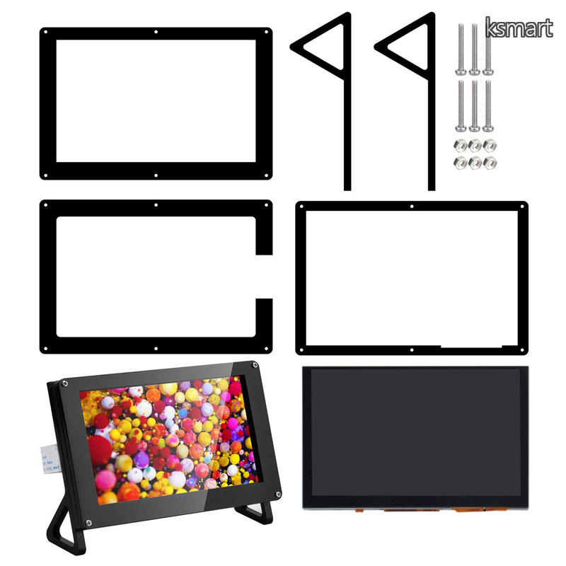 【送料無料】5インチDSIタッチスクリーン アクリルケース TFT LCDディスプレイ モニター 800×480解像度 ラズベリーパイ2 3 3B raspberry pi 4 用 ケース付