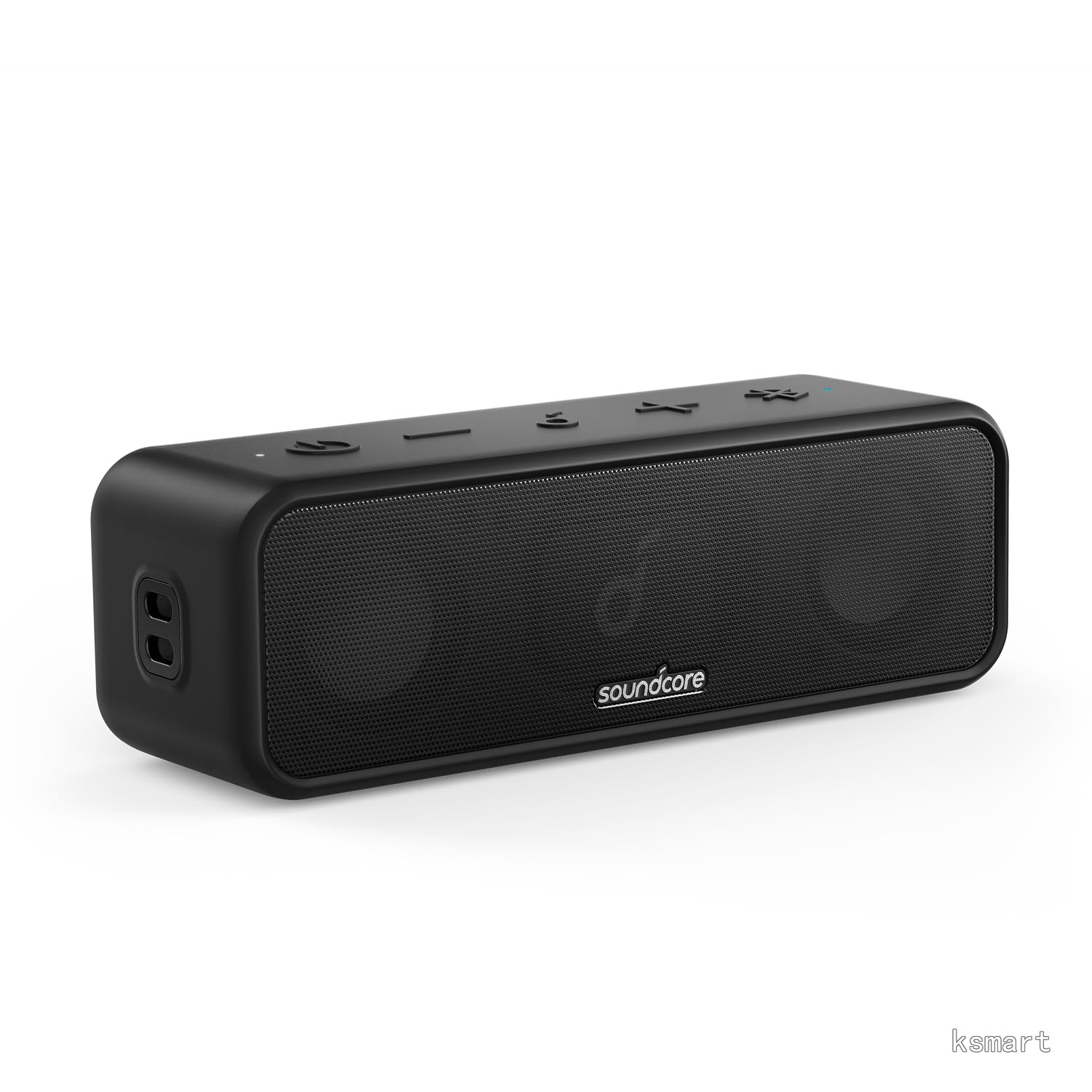 Soundcore 3 Bluetooth スピーカー/ IPX7 防水/チタニウムドライバー/デュアルパッシブラジエーター/BassUpテクノロジー/アプリ対応/イコライザー設定/USB-C接続/ 24時間連続再生/ PartyCast機能/お風呂で使用可能/プレゼントやギフトに最適/ブラック