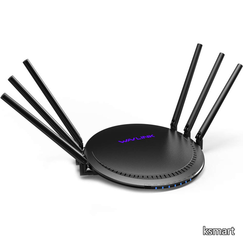 【送料無料】Quantum D6 AC2100WiFi 無線LANルーター MU-MIMOワイヤレスルーター 6本アンテナ外付け デュアルバンド ギガビット2100Mbps11ac1733 300Mbps スマートWiFiボックスワイヤレス管理アプリ-対応