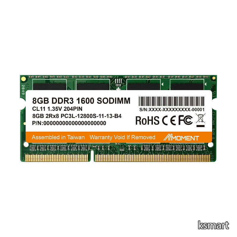 【送料無料】DDR3 8GB 1600MHz SODIMM ノートPC用メモリ (CL11/1.35V/204ピン)