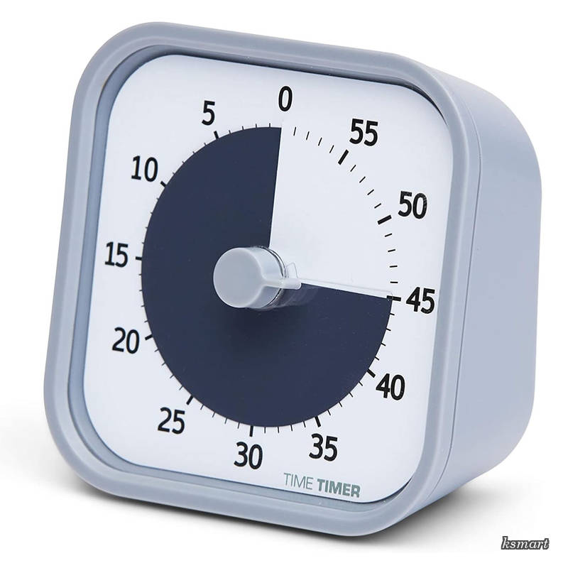 Timer タイムタイマー(TIME TIMER) 勉強タイマー MOD Home Edition モッド ペールグレー 9cm 60分 学習アラーム TTM9-HPS-W