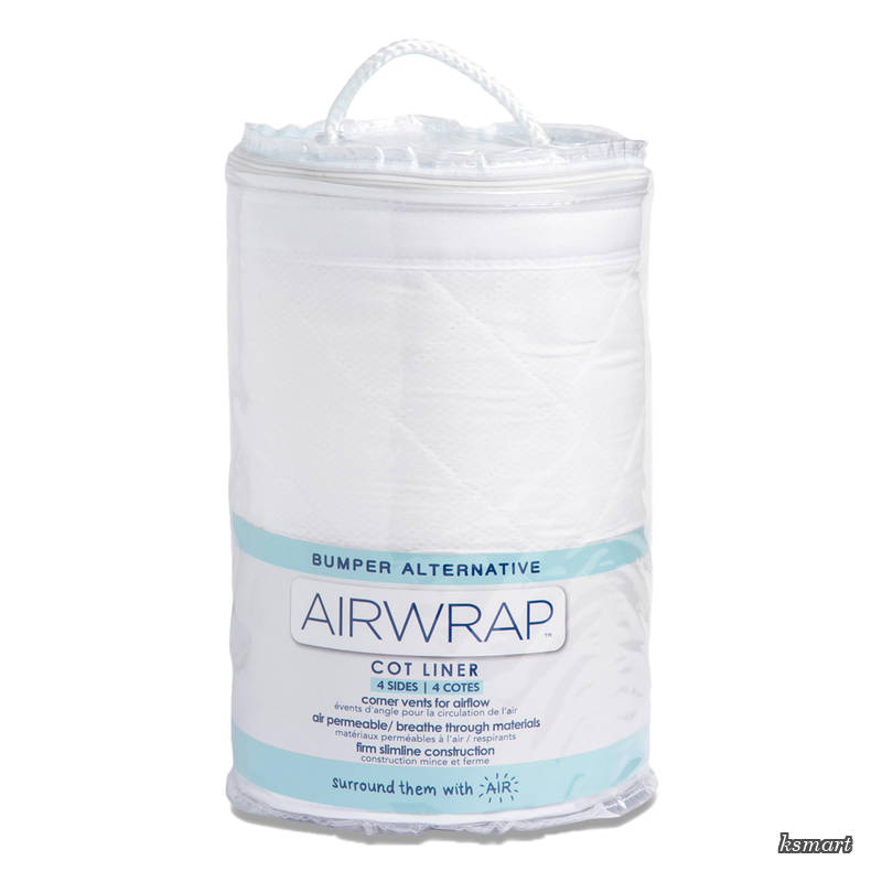 【送料無料】ベビーベッドガード サイドガード ベビーベッドバンパー エアーラップ AIRWRAP ホワイト WHITE
