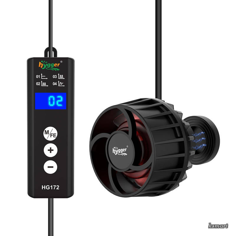 【送料無料】水流ポンプ 小型 強力 3000L/H 4モード水流 10段階流量/周波数調節 フィードモード ウェーブポンプ 循環ポンプ 水中ポンプ マグネット 低騒音 海水・淡水水槽対応 6W