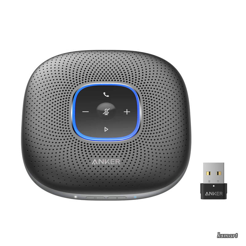 PowerConf+ スピーカーフォン Bluetooth USBアダプター付属 会議用 マイク 24時間連続使用 USB-C接続 オンライン テレワーク 在宅 会議用システム ウェブ/テレビ/ビデオ会議