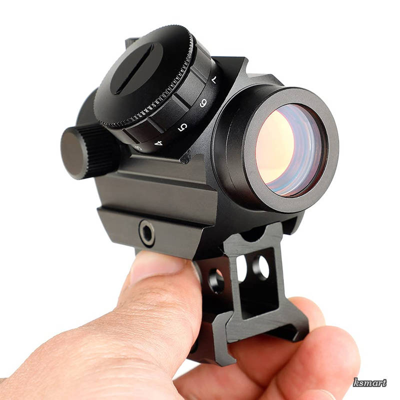 ksmartの【送料無料】ドットサイト 1X25mm ダットサイト 反射照準器 2MOAドットサイト スコープ 11段階のデジタル 輝度制御 20mmレール マ ウントベース 屋外活動用｜アングル2