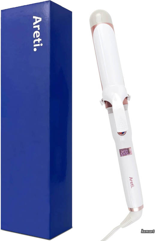 “ ヘアアイロン は アレティ ” コテ 38mm スピード加熱 カール アイロン 25段階の温度設定 海外対応 セラミックコーティング curling iron 長時間スタイルキープ 軽量 ロング 巻き髪 Areti-i86GD