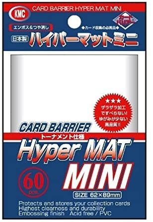 KMC カードバリアー ハイパーマットミニ クリアー 60ピース スモールサイズ用 スリーブサイズ　横62x縦89mm