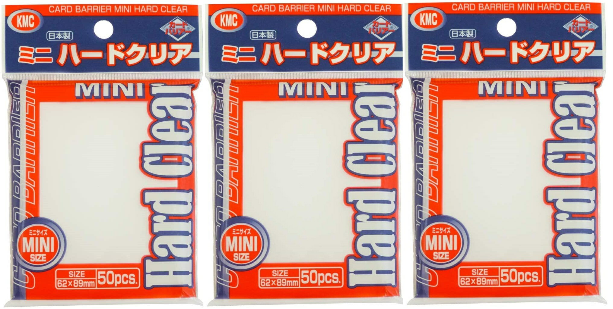 KMC カードバリアーミニ ハードクリアー 50枚入り　＜3個セット＞ スモールサイズ用 スリーブサ ...