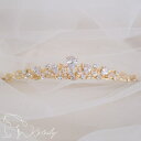 【送料無料】ティアラ ビジュー ウェディング ブライダルヘッドドレス ゴールド t6 結婚式 ヘアアクセサリー ヘッドアクセサリー 髪飾り プロポーズ クラウン...