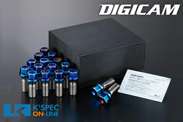 DIGICAM 6角チタンレーシングボルト (P1.25) 28mm/ 16本セット/ スープラ用