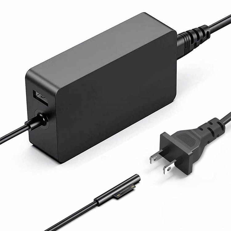 kanaushopのSurface Pro 5/ Pro 6 マイクロソフト 44W 充電器 15V 2.58A Table Charger 電源ACアダプター タブレットAC充電器 マイクロソフト サーフェス 44W 互換電源アダプタ AC Charger｜アングル2