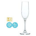 フルートシャンパン グラス レセプション 6個セット 東洋佐々木 Φ45×H221mm(170ml) おしゃれ シンプル 上品 カフェ バー ホテル 旅館 ラウンジ クラブ 割烹 懐石 飲食店 業務用 備品 食器 30K54HS【食器洗浄機対応】【口部強化ガラス】