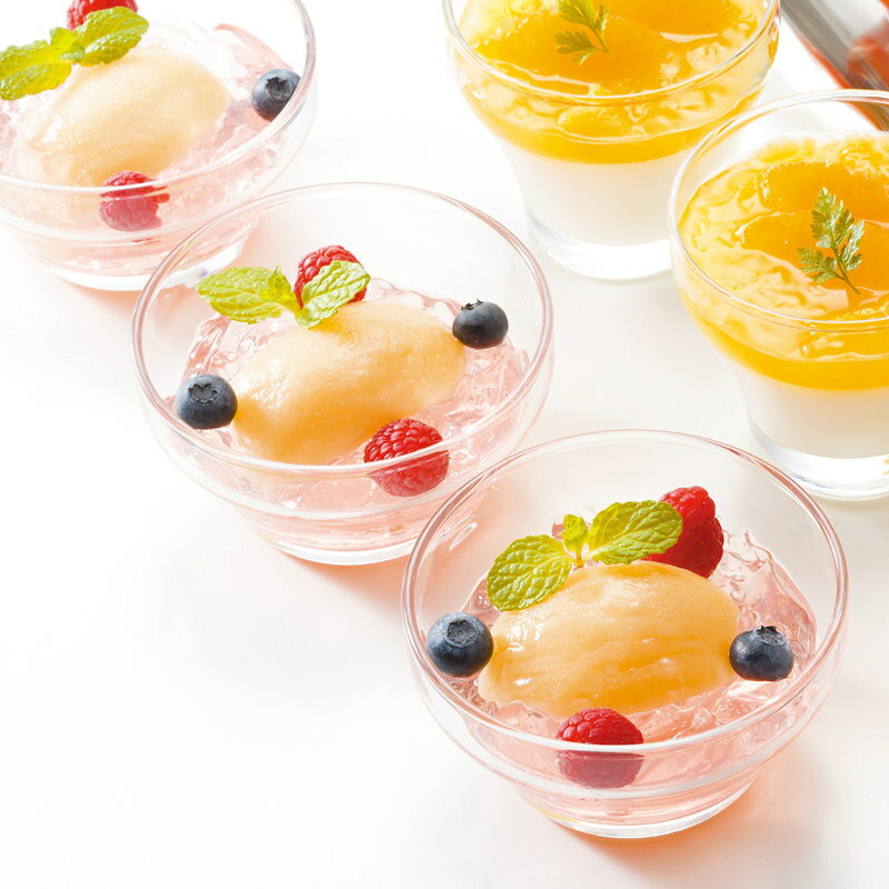 ボウル ガラス 小鉢 アイスクリーム デザートグラス H・AXナッセル ボール 6個セット アデリア Φ94×H60..