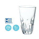 16オンス ハイボール 酎ハイ サワー 水割り グラス コップ 本格焼酎道楽 えくぼ ロングタンブラー 6個セット 東洋佐々木 Φ96×H144mm(490ml 10oz) おしゃれ 和風 昭和レトロ カフェ バー ホテル 割烹 懐石 飲食店 業務用 P-33101HS 【食器洗浄機対応】【HS口部強化ガラス】