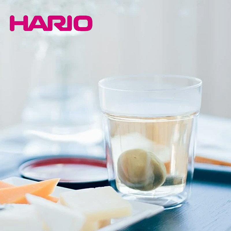 HARIO ハリオ 9オンス 二層 耐熱ガラス ダブルウォール ツイン ロックグラス Φ82×H97mm(260ml 9oz) TRG-260 