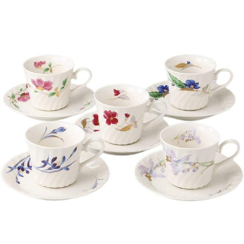 楽天市場】コーヒーカップ 5客セット 花柄の通販 楽天市場】コーヒーカップ 5客セット 花柄の通販