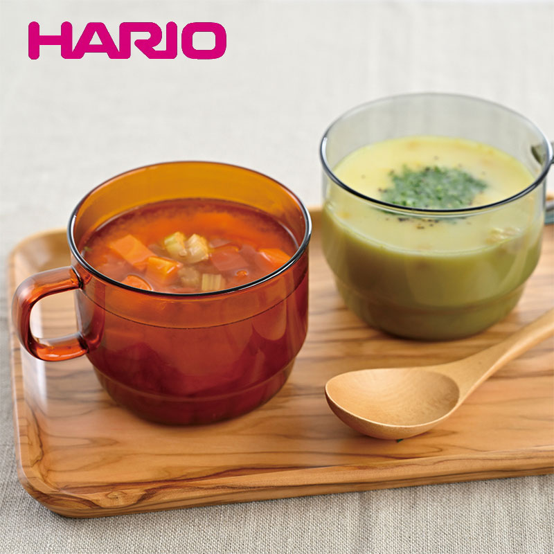 HARIO ハリオ 耐熱ガラス 積み重ねマグカップ HARIOCOLORS スタックマグカップ Φ90×H70mm(300ml) おし..