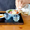 冷酒器セット 波の結晶 盃2個と氷ポケットカラフェの冷酒セット おしゃれ 退職 誕生日 ギフト 贈り物 プレゼント OT-360【ハンドメイド】