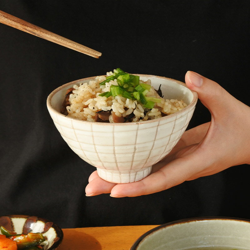 楽天K’s　Rainbow和食器 お茶碗 おしゃれ 可愛い 黒化粧 白化粧 十草 飯碗 大サイズ 男性用 大人用 Φ116×H66mm 【食器洗浄機対応】【電子レンジ対応】