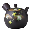 【常滑焼】 急須 手描き 黒泥クローバー (さわやかアミ茶こし付) 380ml (1〜2杯用) おしゃれ 可愛い 和風 和食器 誕生日 お祝い ギフト 贈り物 ...