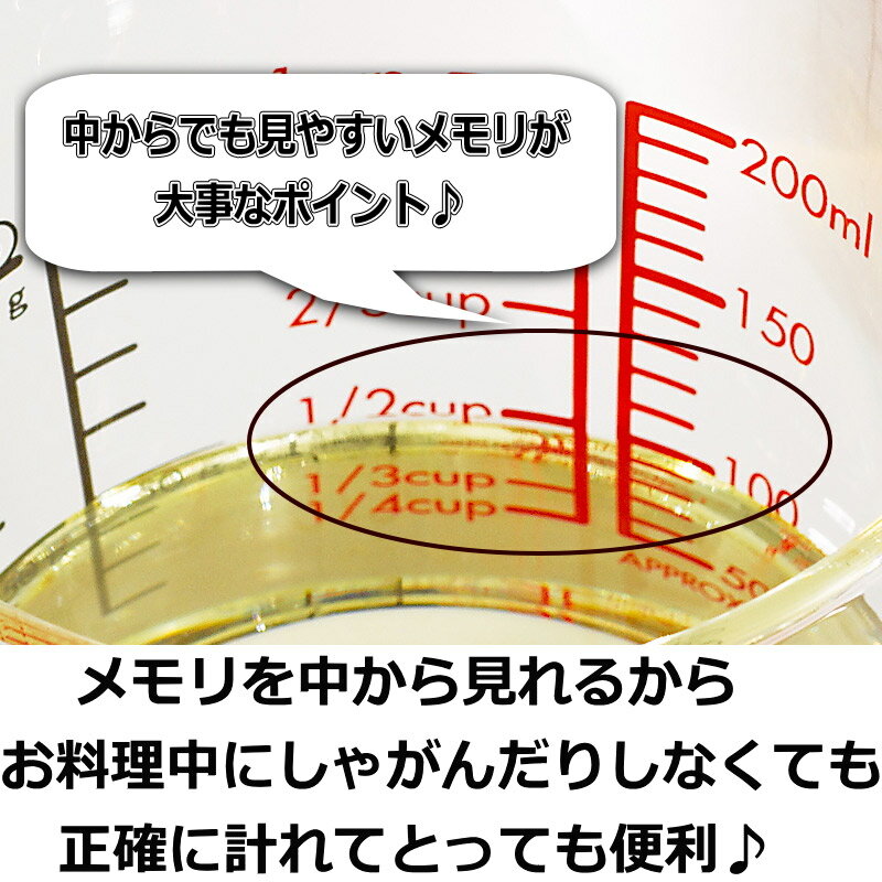 HARIO ハリオ 計量カップ 耐熱ガラス メジャーカップ 500 おしゃれ 可愛い W99×D91×H145mm(500ml) CMJ-500 【食器洗浄機対応】【電子レンジ対応】【熱湯対応】 2
