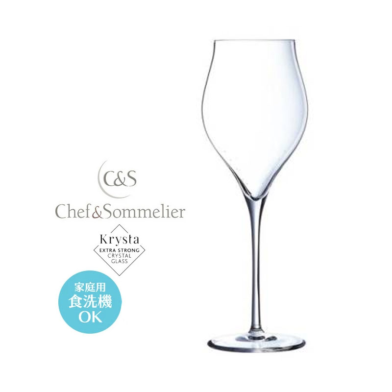 シャンパングラス プレステージ クリスタルガラス Chef&Sommelier シェフ＆ソムリエ エグザルテーション フルート35 Φ62×H235mm(350ml) おしゃれ 上品 カフェ バー ホテル 旅館 バンケット クラブ 割烹 懐石 会席 料亭 飲食店 業務用 誕生日 お祝い ギフト 贈り物 JD-8879