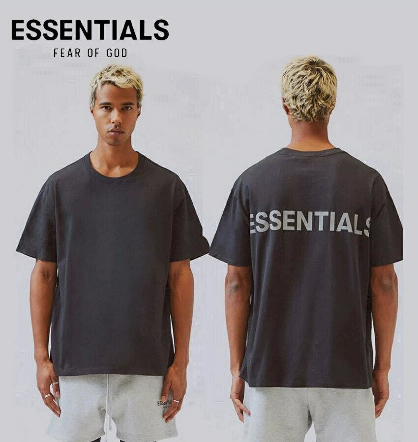 Rakuten - ESSENTIALS エッセンシャルズ Tシャツ 半袖 メンズ レディース Logo T-Shirt 反射 ロゴ Tシャツ ブラック ホワイト