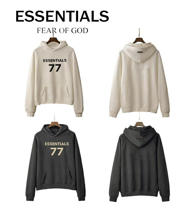 Rakuten - ESSENTIALS パーカー 人気 大きいサイズ プルパーカー フード付き 長袖トップス トレーナー ストリート スウェット 77カジュアル 無地 シンプル プルオーバースウェット メンズ レディース 春 秋 冬服