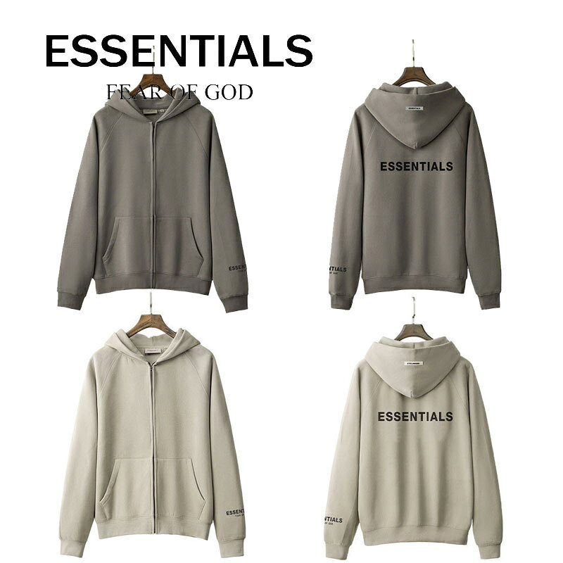 Rakuten - ESSENTIALS メンズ パーカー スウェット トレーナー オープンシャツ ジップアップスウェット FOG 大きい サイズ おしゃれ スポーツ フード付き かっこいい 人気 プルオーバー カジュアル 柔らかい肌触り 秋冬スタイル
