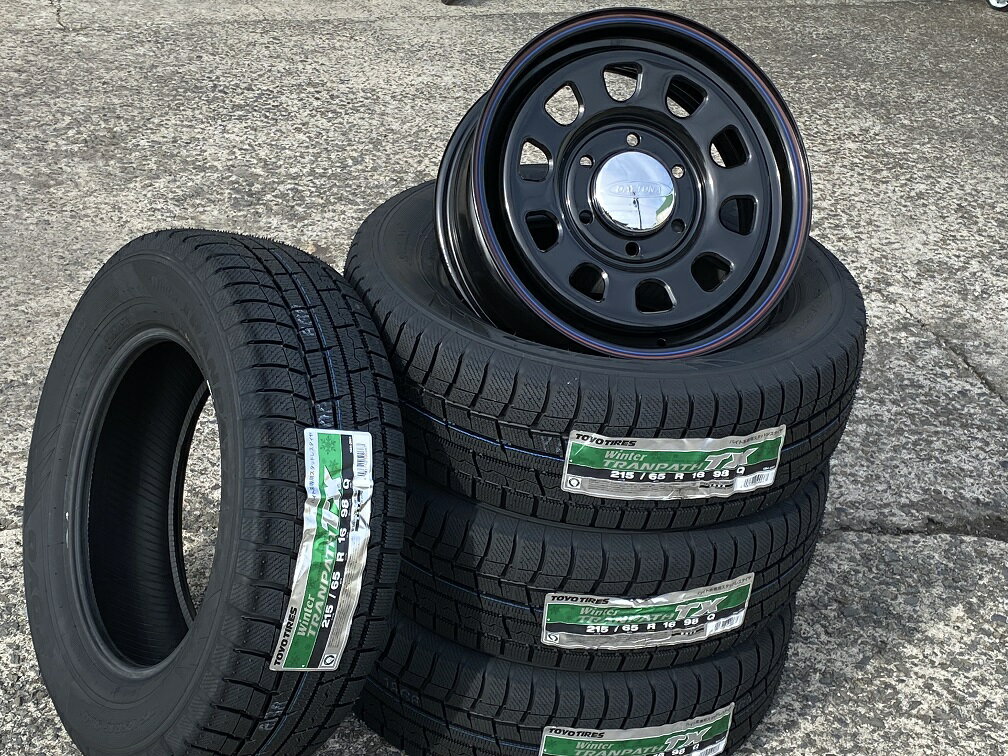 DAYTONA‘S デイトナ 2023年製/ TOYO TX 215/65R16 98Q 6H139.7(PCD139.7) 200系ハイエース用 16インチ6.5J 38 新品スタッドレスタイヤホイール4本