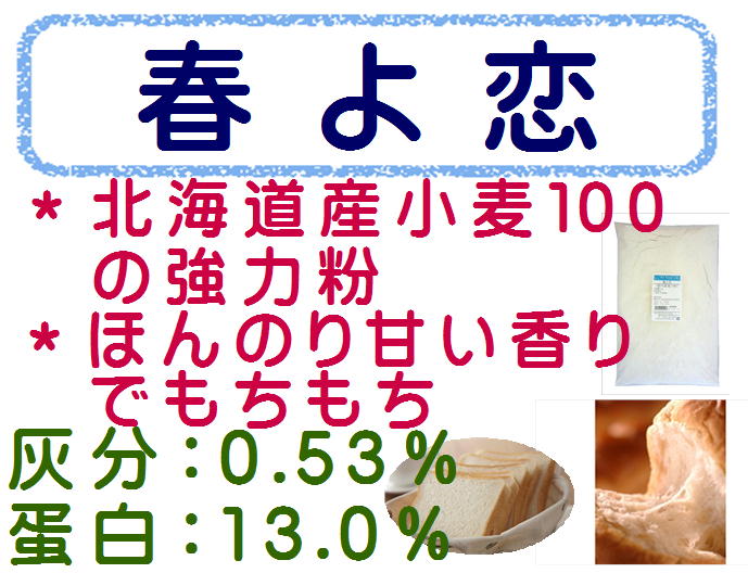 春よ恋 1kg 強力粉 ヤマチュウ パン用小麦粉 / 北海道産 100% 小麦粉 国産 / 天然酵母 ハルヨコイ はるよこい / パン作り パン ホームベーカリー パン材料 小麦 こむぎこ 麦 粉 ぱん メリケン粉 1キロ 国産 強力小麦粉