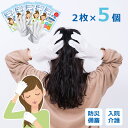 水のいらないシャンプー手袋 2枚入り×5個 ウェット手袋 簡単シャンプー 防災グッズ 防災用品 介護 入院 防災 災害 アウトドア キャンプ ヘアケア ドライシャンプー シート ウェット メントール ノンアルコール 長期保存 フリーサイズ 日本製 【送料無料】