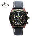 スタッグ クロノグラフ STG006B1 STAG 牛革 レザー ウォッチ 【日本全国どこでも送料無料 SALE】 watch 腕時計 お祝い ギフト プレゼン...