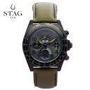 スタッグ クロノグラフ STG006B2 STAG 牛革 レザー ウォッチ 【日本全国どこでも送料無料 SALE】 watch 腕時計 お祝い ギフト プレゼン...